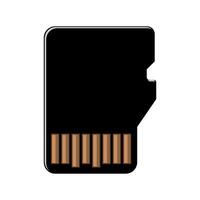 encryption microsd card cartoon illustration vector