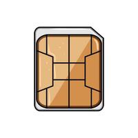 activation sim card cartoon illustration vector