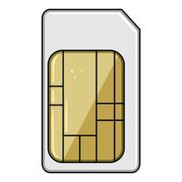 coverage sim card cartoon illustration vector