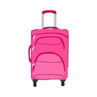 fabric soft shell suitcase cartoon illustration vector