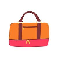 carryall weekender bag cartoon illustration vector