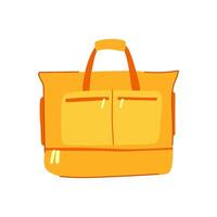stylish weekender bag cartoon illustration vector