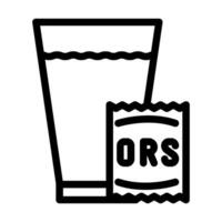 drinking oral rehydration solution line icon illustration vector