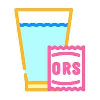 drinking oral rehydration solution color icon illustration vector