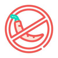 avoiding spicy food diarrhea color icon illustration vector