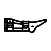 bone splint fracture injury line icon illustration vector
