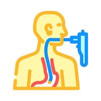 endoscopic procedure gastroenterologist color icon illustration vector