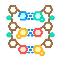 molecular structure genetic color icon illustration vector