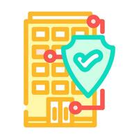 home security system check maintenance color icon illustration vector