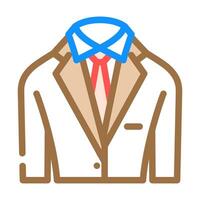 suit tie interview job color icon illustration vector