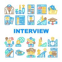 job interview hr preparation vector
