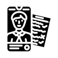 phone interview interview job glyph icon illustration vector