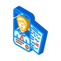 phone interview interview job isometric icon illustration vector