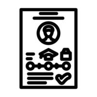 background check interview job line icon illustration vector