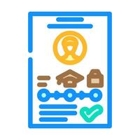 background check interview job color icon illustration vector
