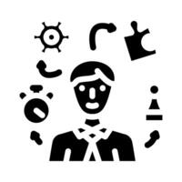 skills abilities interview job glyph icon illustration vector