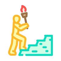 initiative interview job color icon illustration vector