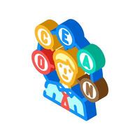 personality traits interview job isometric icon illustration vector