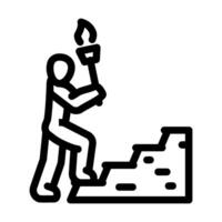 initiative interview job line icon illustration vector