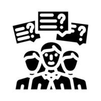 group interview interview job glyph icon illustration vector