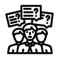 group interview interview job line icon illustration vector