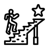 career aspirations interview job line icon illustration vector