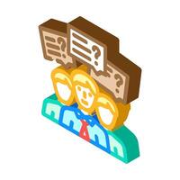 group interview interview job isometric icon illustration vector