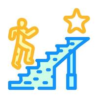career aspirations interview job color icon illustration vector