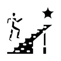 career aspirations interview job glyph icon illustration vector