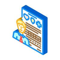 benefits package interview job isometric icon illustration vector