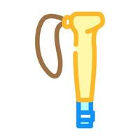 pole handle strap nordic walking color icon illustration vector