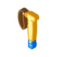 pole handle strap nordic walking isometric icon illustration vector