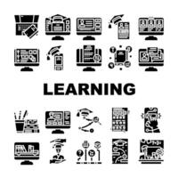 online learning platform study set vector
