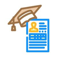 student profile online learning platform color icon illustration vector