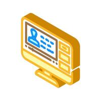 lectures online learning platform isometric icon illustration vector