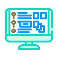 course catalog online learning platform color icon illustration vector