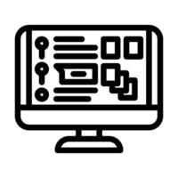 course catalog online learning platform line icon illustration vector