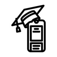 educational apps online learning platform line icon illustration vector