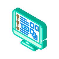 course catalog online learning platform isometric icon illustration vector
