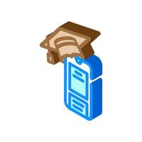 educational apps online learning platform isometric icon illustration vector