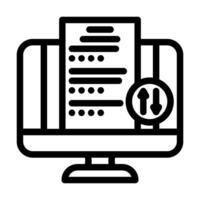 homework submission online learning platform line icon illustration vector