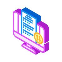 homework submission online learning platform isometric icon illustration vector