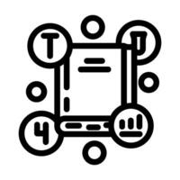 knowledge base online learning platform line icon illustration vector