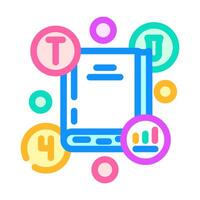 knowledge base online learning platform color icon illustration vector