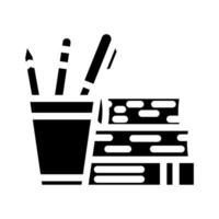 study materials online learning platform glyph icon illustration vector