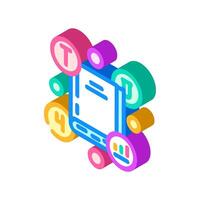 knowledge base online learning platform isometric icon illustration vector