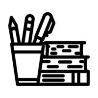study materials online learning platform line icon illustration vector