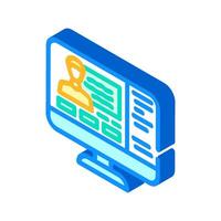 webinar session online learning platform isometric icon illustration vector