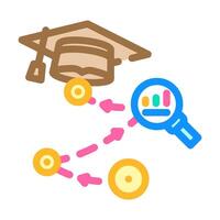 learning analytics online platform color icon illustration vector