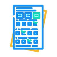 quiz tests online learning platform color icon illustration vector